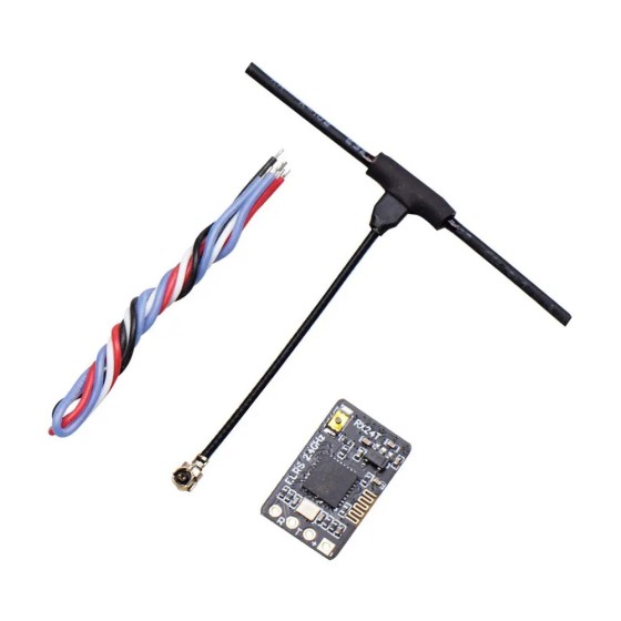Offres Spéciales JHEMCU 2.4G Elrs Radio Nano Longue Portée Taux de Rafraîchissement Élevé Expresslrs Rx24T pour les Drones de Course Longue Portée